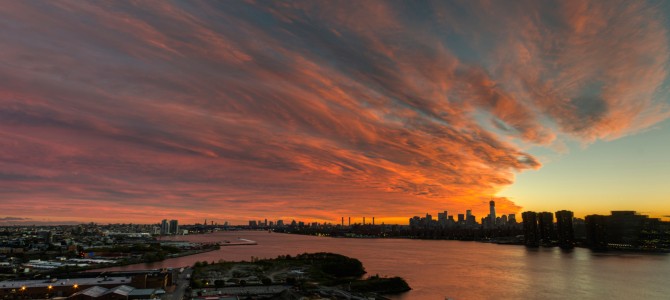 Looking toward queens at sunset new york u s Looking toward queens at sunset new york u s