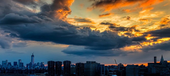Sunset over manhattan new york u s Sunset over manhattan new york u s